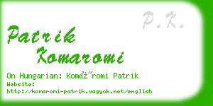 patrik komaromi business card